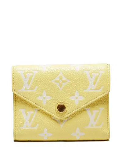 Pre-owned Louis Vuitton 2020s Victorine Wallet In Yellow