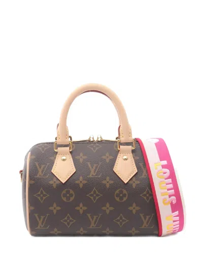 Pre-owned Louis Vuitton 2021 20 Speedy Monogram Tote Bag In Brown