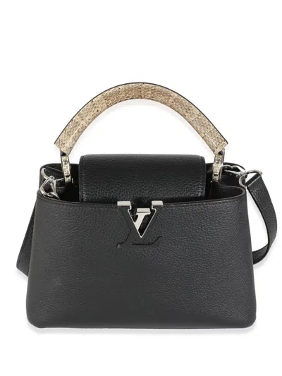 Pre-owned Louis Vuitton 2021-2023 Capucines Bb Handbag In Black