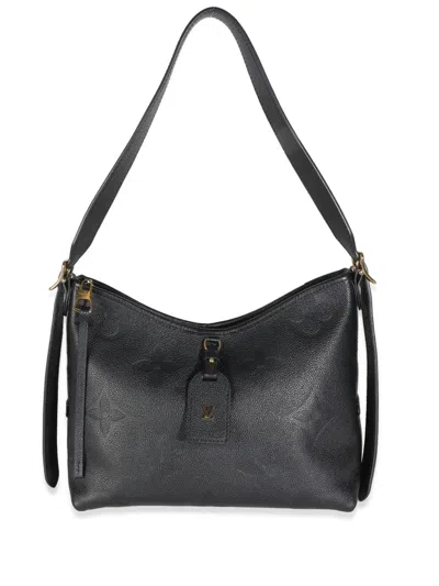 Pre-owned Louis Vuitton 2021-2023 Carryall Pm Shoulder Bag In Black