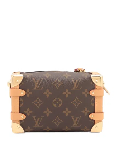 Pre-owned Louis Vuitton 2021-2023 Monogram Side Trunk Pm Satchel In Brown