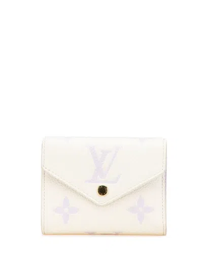 Pre-owned Louis Vuitton 2021-2024 Bicolor Monogram Empreinte Giant Victorine Wallet Small Wallets