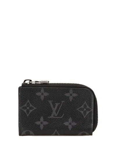 Pre-owned Louis Vuitton 2021-2024 Monogram Eclipse Zippy Purse Coin Pouch In Black