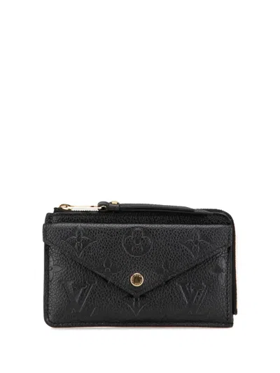 Pre-owned Louis Vuitton 2021-2024 Monogram Empreinte Recto Verso Card Holder Small Wallets In 黑色