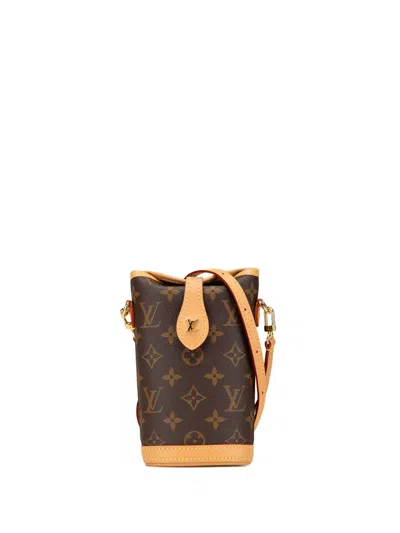 Pre-owned Louis Vuitton 2021-2024 Monogram Fold Me Pouch Crossbody Bag In Brown
