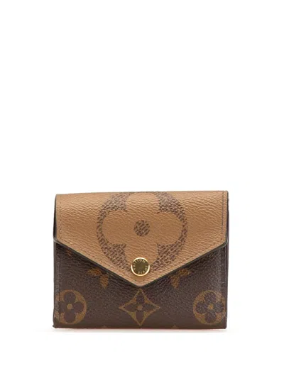 Pre-owned Louis Vuitton 2021-2024 Monogram Giant Reverse Zoe Wallet Small Wallets