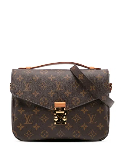 Pre-owned Louis Vuitton 2021-2024 Monogram Pochette Metis Satchel