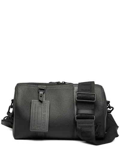 Pre-owned Louis Vuitton 2021-2025 Aerogram City Keepall Crossbody Bag In Black