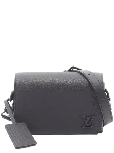 Pre-owned Louis Vuitton 2021-2025 Aerogram Fastline Wearable Wallet Crossbody Bag In Black
