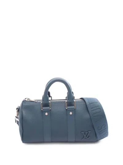 Pre-owned Louis Vuitton 2021-2025 Aerogram Keepall Xs Satchel In Blue