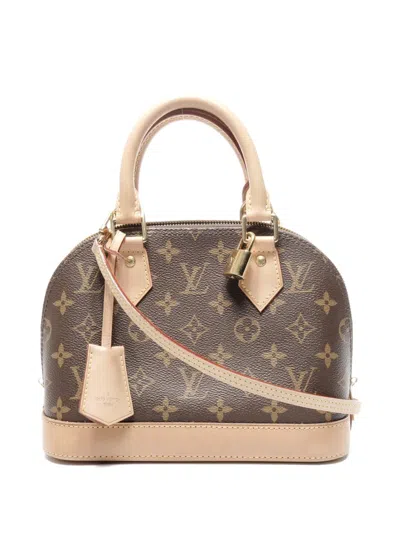 Pre-owned Louis Vuitton 2021-2025 Bb Alma Monogram Tote Bag In Brown