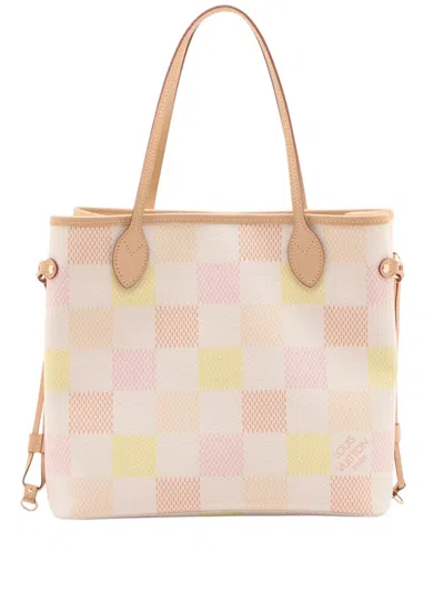 Pre-owned Louis Vuitton 2021-2025 Damier Giant Neverfull Mm Tote Bag In Pink