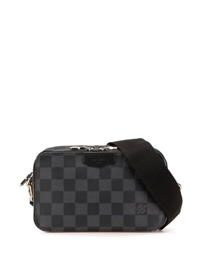 Pre-owned Louis Vuitton 2021-2025 Damier Graphite Alpha Wearable Wallet Crossbody Bag