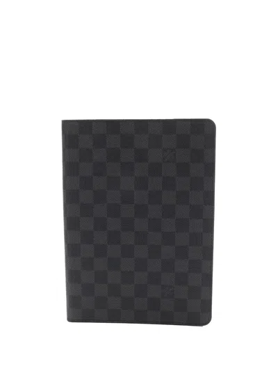 Pre-owned Louis Vuitton 2021-2025 Damier Graphite Ipad Air2 Case In Black