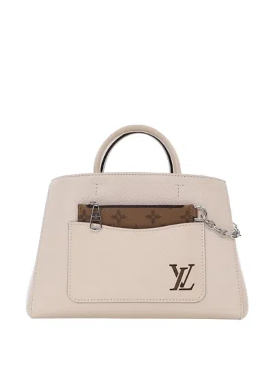 Pre-owned Louis Vuitton 2021-2025 Epi Marelle Bb Satchel In White