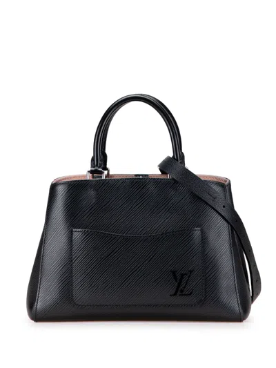 Pre-owned Louis Vuitton 2021-2025 Epi Marelle Satchel In Black
