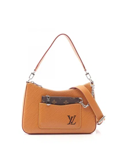 Pre-owned Louis Vuitton 2021-2025 Epi Marelle Satchel In Orange