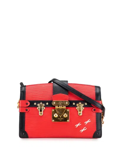 Pre-owned Louis Vuitton 2021-2025 Epi Trunk Clutch Crossbody Bag In Black