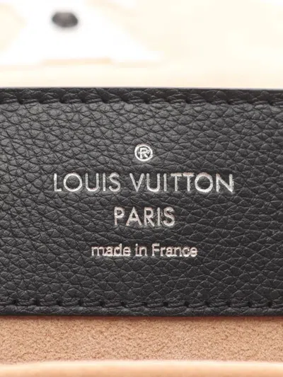 Pre-owned Louis Vuitton 2021-2025 Grained Calfskin Lockme Ever Bb Satchel In Black