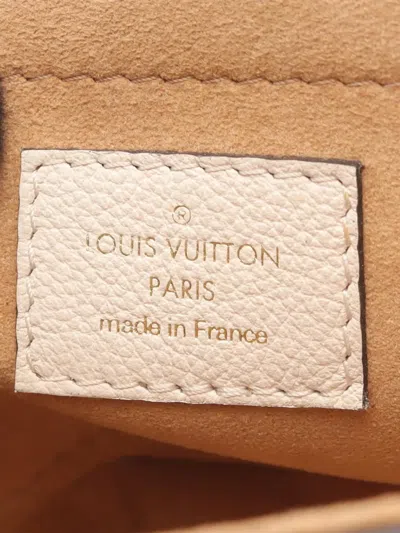 Pre-owned Louis Vuitton 2021-2025 Grained Calfskin Lockme Tender Satchel In Brown