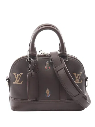 Pre-owned Louis Vuitton 2021-2025 Henry Taylor Calfskin Alma 25 Satchel In Brown