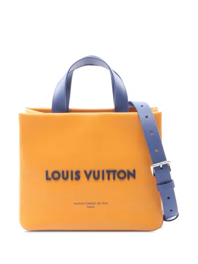 Pre-owned Louis Vuitton 2021-2025 Mini Autres Cuirs Shopper Tote Satchel In Orange