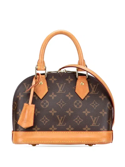 Pre-owned Louis Vuitton 2021-2025 Monogram Alma Bb Satchel In Brown