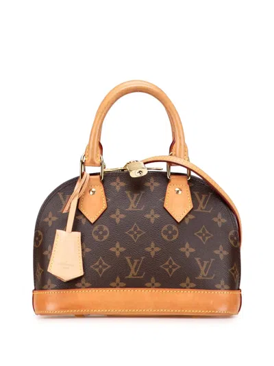 Pre-owned Louis Vuitton 2021-2025 Monogram Alma Bb Satchel In Brown