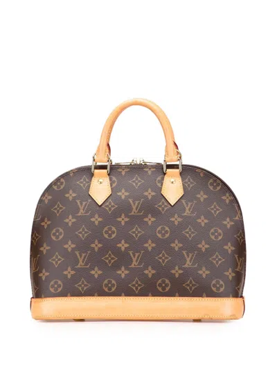 Pre-owned Louis Vuitton 2021-2025 Monogram Alma Pm Handbag In Brown