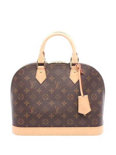 Pre-owned Louis Vuitton 2021-2025 Monogram Alma Pm Handbag In Brown