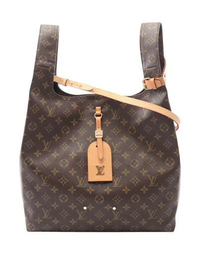 Pre-owned Louis Vuitton 2021-2025 Monogram Atlantis Gm Satchel In Brown