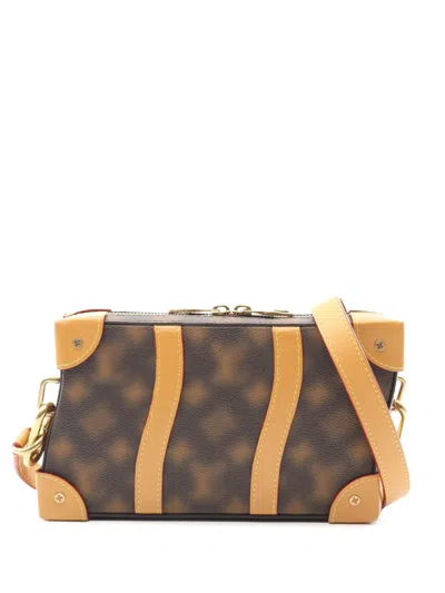 Pre-owned Louis Vuitton 2021-2025 Monogram Blurry Soft Trunk Crossbody Bag In Brown