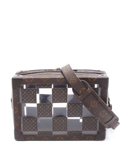 Pre-owned Louis Vuitton 2021-2025 Monogram Chess Soft Trunk Crossbody Bag In Brown