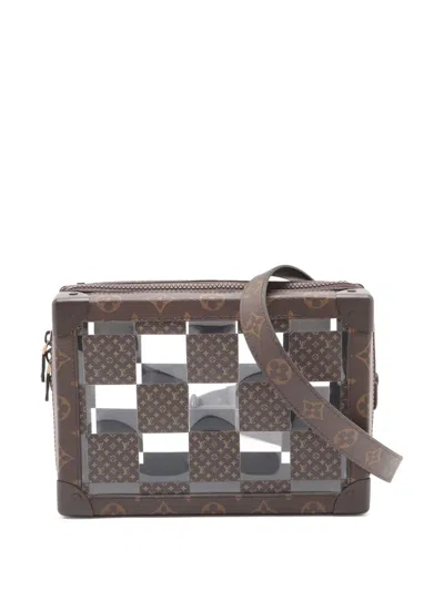 Pre-owned Louis Vuitton 2021-2025 Monogram Chess Soft Trunk Crossbody Bag In Brown
