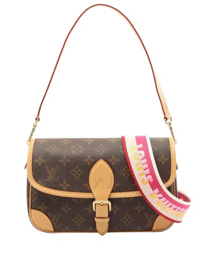 Pre-owned Louis Vuitton 2021-2025 Monogram Diane Satchel In Brown