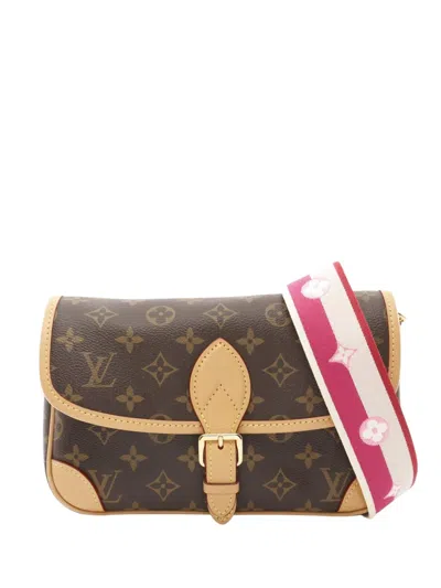 Pre-owned Louis Vuitton 2021-2025 Monogram Diane Satchel In Brown