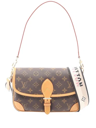 Pre-owned Louis Vuitton 2021-2025 Monogram Diane Satchel In Brown