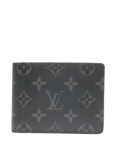 Pre-owned Louis Vuitton 2021-2025 Monogram Eclipse Wallet In Gray