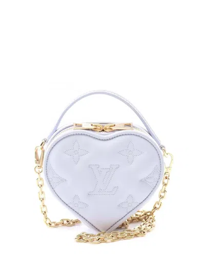 Pre-owned Louis Vuitton 2021-2025 Monogram Embroidered Pop My Heart Pouch Satchel