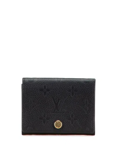 Pre-owned Louis Vuitton 2021-2025 Monogram Empreinte Business Card Holder In Black
