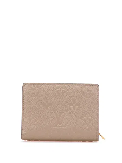 Pre-owned Louis Vuitton 2021-2025 Monogram Empreinte Clea Wallet Small Wallets In Brown