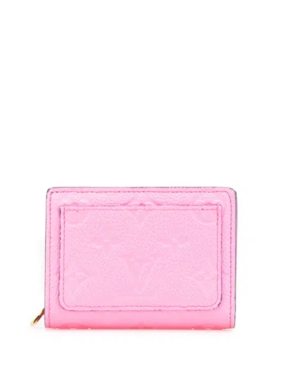 Pre-owned Louis Vuitton 2021-2025 Monogram Empreinte Clea Wallet Small Wallets In Pink