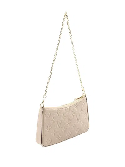Pre-owned Louis Vuitton 2021-2025 Monogram Empreinte Easy Pouch On Strap Crossbody Bag In Brown