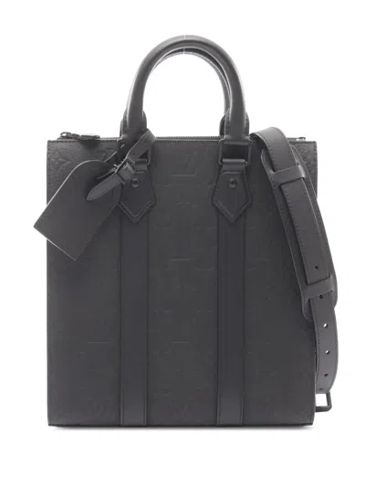 Pre-owned Louis Vuitton 2021-2025 Monogram Empreinte Sac Plat Cross Satchel In Black