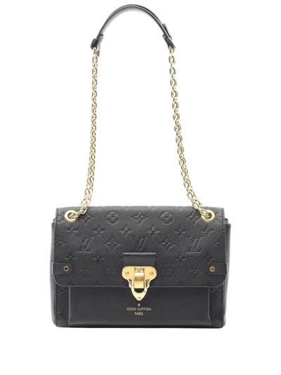 Pre-owned Louis Vuitton 2021-2025 Monogram Empreinte Vavin Pm Crossbody Bag In Black