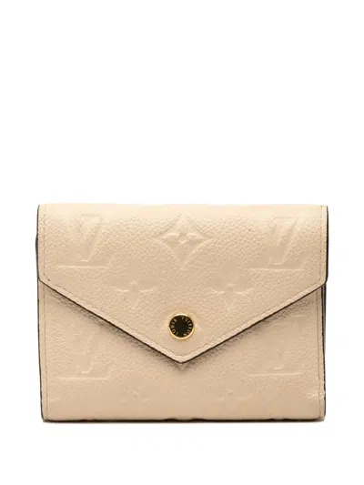 Pre-owned Louis Vuitton 2021-2025 Monogram Empreinte Victorine Wallet Small Wallets In Brown
