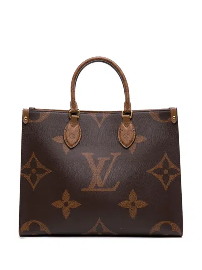 Pre-owned Louis Vuitton 2021-2025 Monogram Giant Onthego Mm Satchel