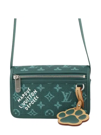 Pre-owned Louis Vuitton 2021-2025 Monogram Heritage Bosphore Wearable Wallet Crossbody Bag In Green
