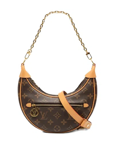 Pre-owned Louis Vuitton 2021-2025 Monogram Loop Satchel In Brown