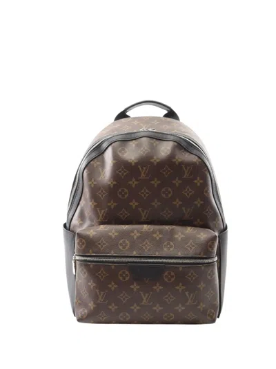 Pre-owned Louis Vuitton 2021-2025 Monogram Macassar Discovery Pm Backpack In Brown